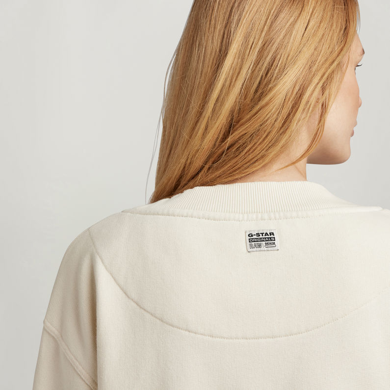 G-STAR® Sweat Vintage Cropped Logo Loose Beige