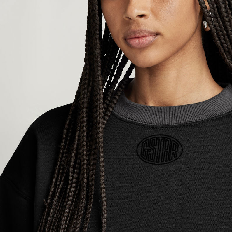 G-STAR® Badge Logo Oversized Sweater Zwart