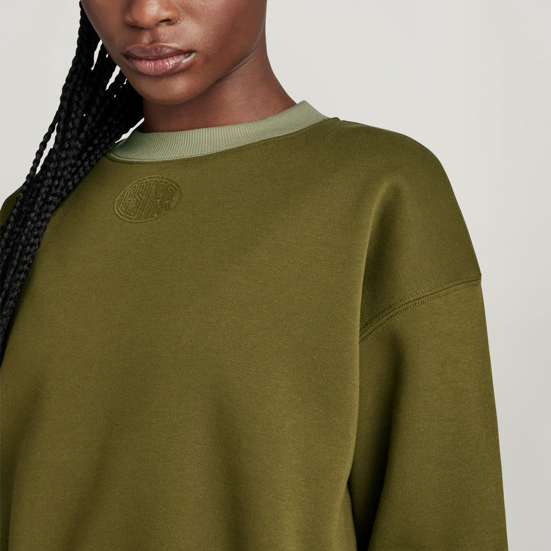 G-STAR® Badge Logo Oversized Sweater Green