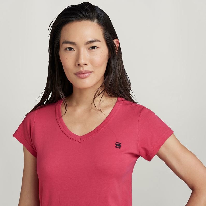 G-STAR® Camiseta Eyben Slim V-Neck Rosa