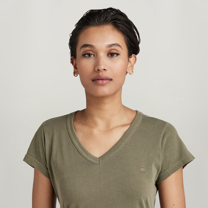 G-STAR® Eyben Slim V-Neck Top Green