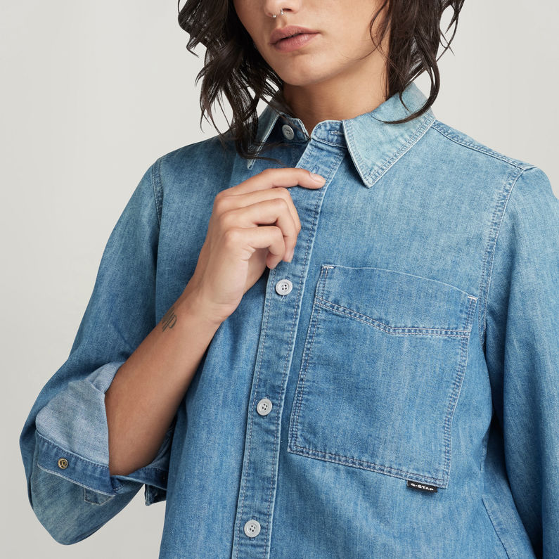 G-STAR® Premium 1-Pocket Hemd Mittelblau