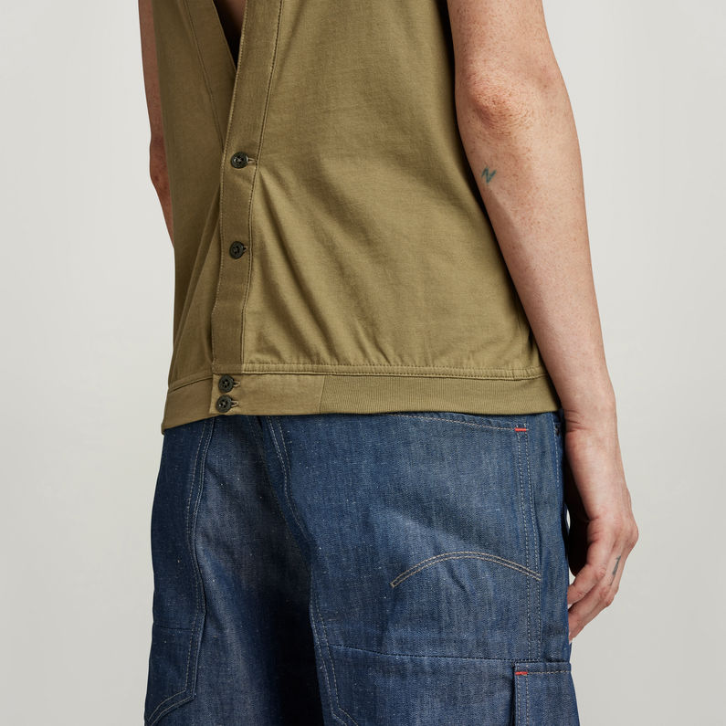 G-STAR® Open Back Knitted Top Green