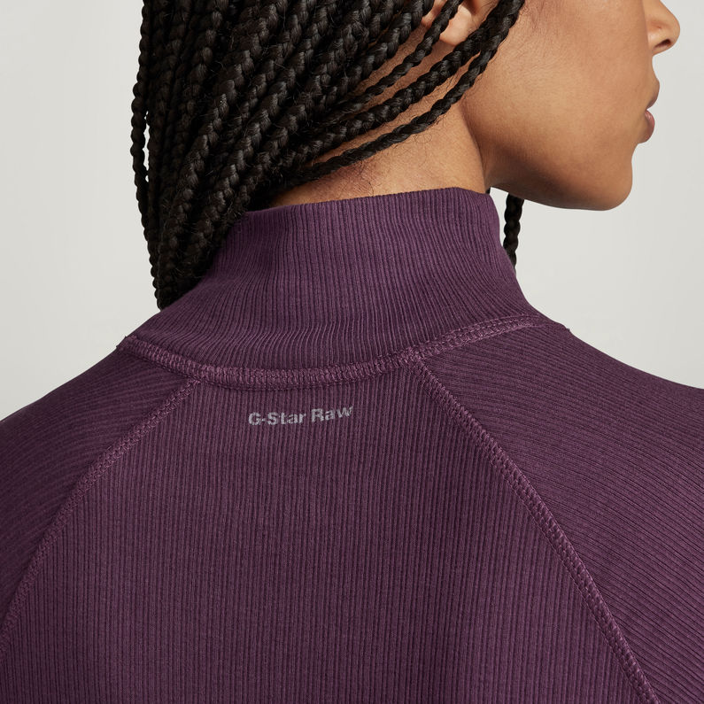 G-STAR® Top Slim Rib Mock Violet