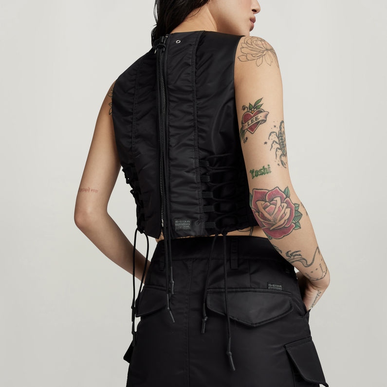 G-STAR® MA-1 Cropped Sleeveless Shirt Black