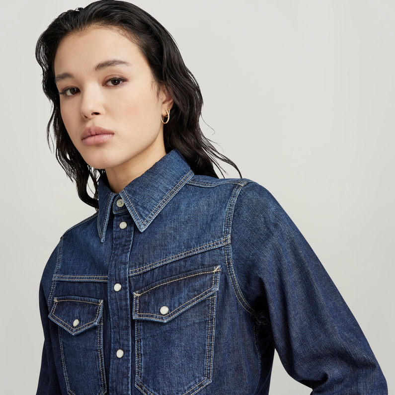 G-STAR® Slim Denim Hemd Dunkelblau