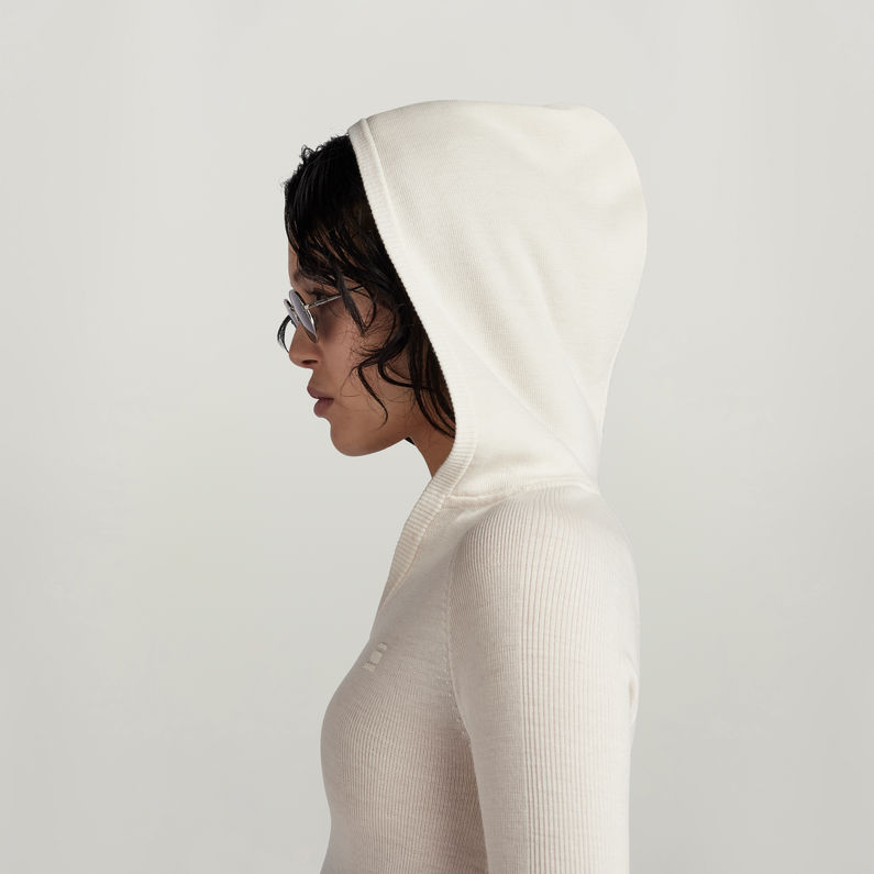 G-STAR® Hooded Slim Knitted Sweater Beige