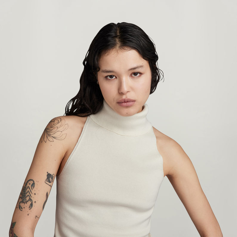 G-STAR® NY RAW Slim Gebreide Top Beige