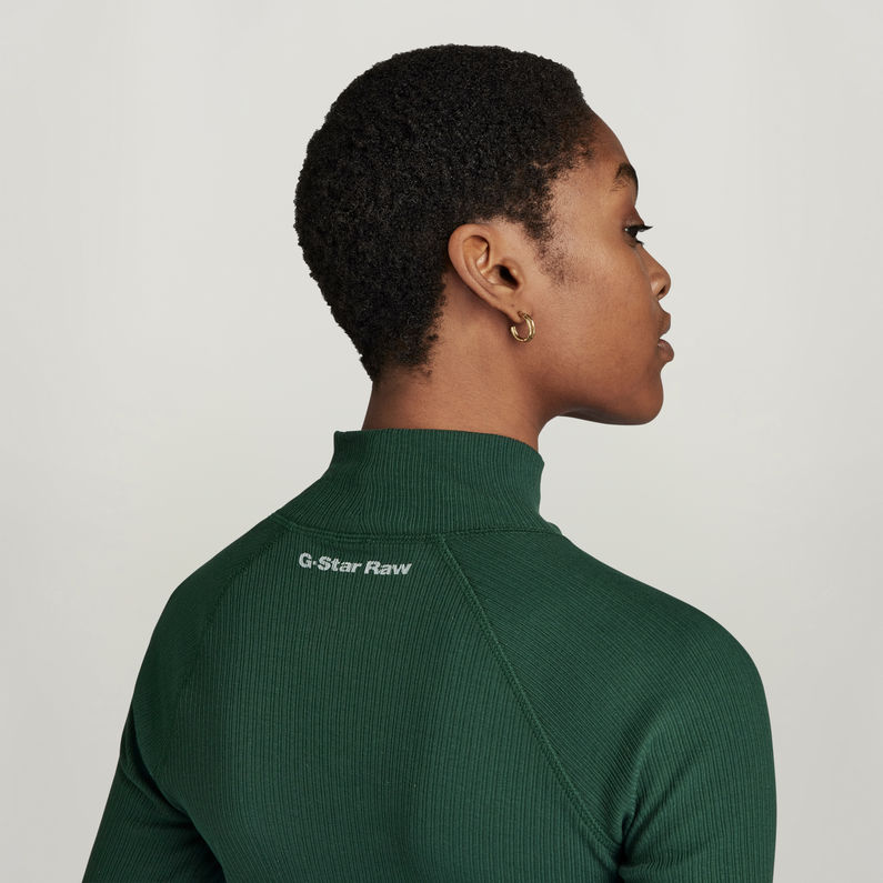 G-STAR® Slim Rib Mock Top Grün