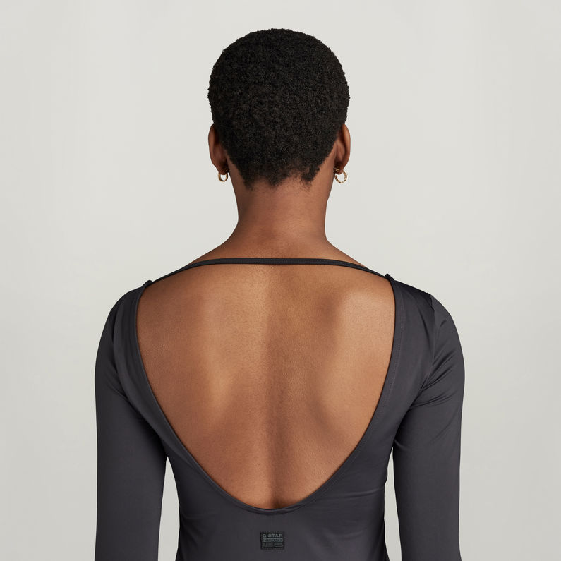 G-STAR® Deep Scoop Slim Body Top Grey