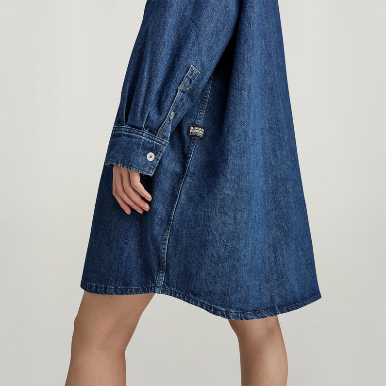 G-STAR® Oversized Denim Jurk Donkerblauw