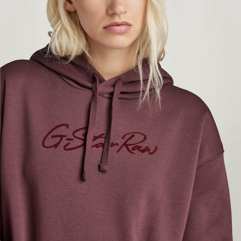 G-STAR® Flock Hooded Sweat Dress Red