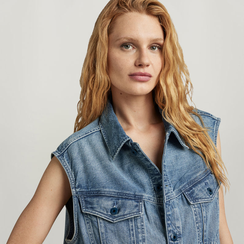 G-STAR® Oversized Denim Vest Hellblau