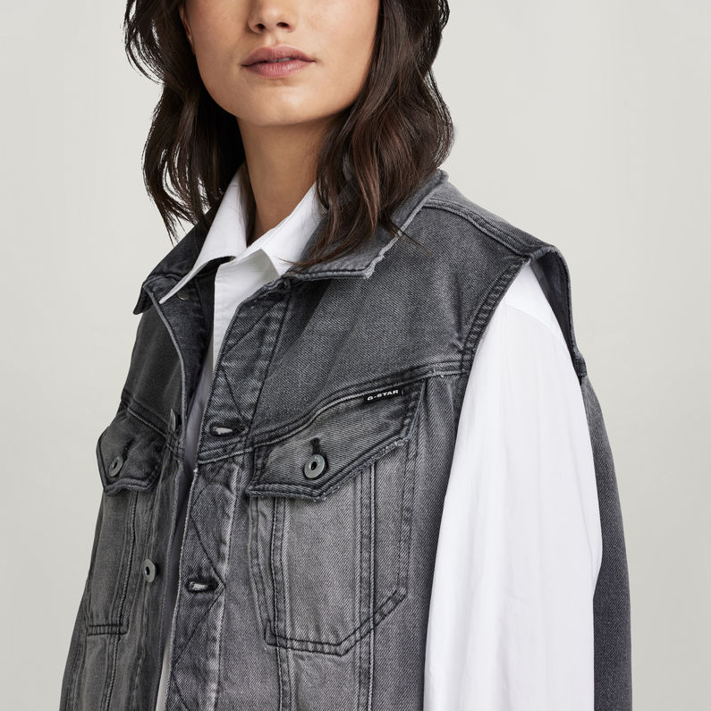 G-STAR® Oversized Denim Vest Evergreen Grey