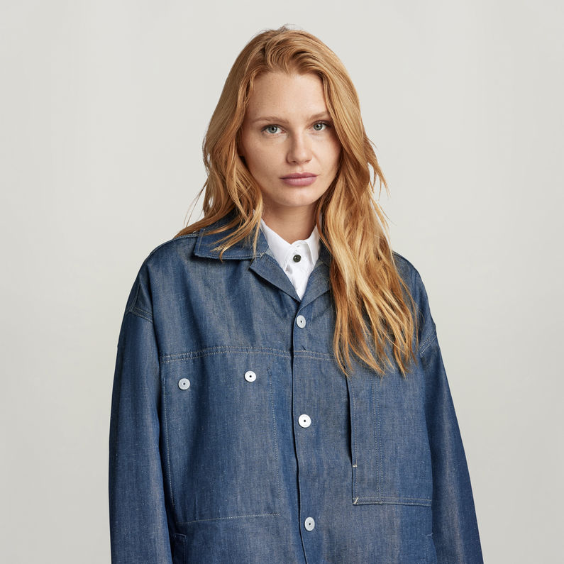 G-STAR® Chemise Premium Oversized Loose Bleu foncé