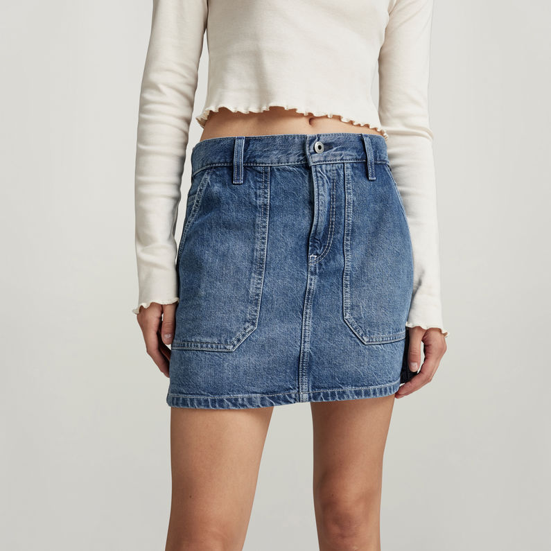 G-STAR® Carpenter Mini Rok Midden blauw