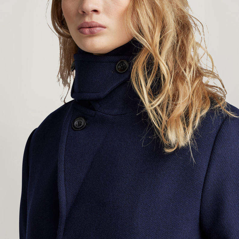 G-STAR® Manteau Premium Long Wool Bleu foncé