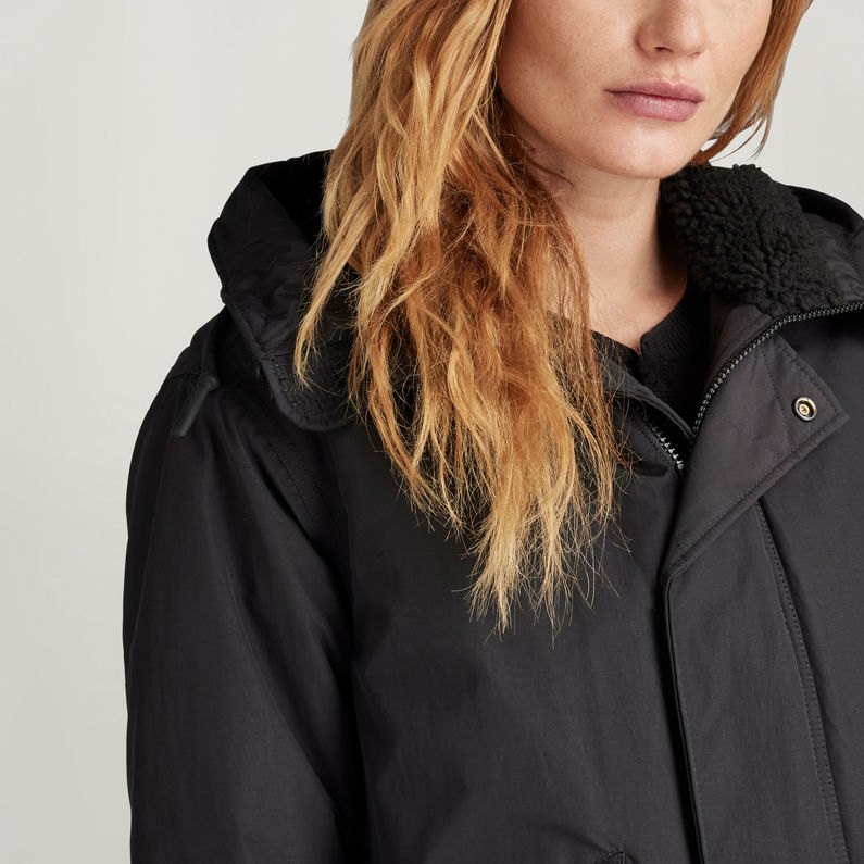 G-STAR® Fishtail Parka Met Capuchon Zwart