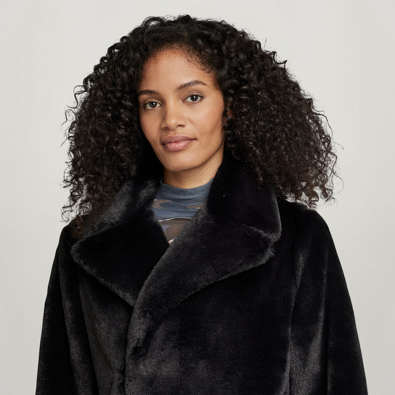 G-STAR® Caban Faux Fur Soft Noir