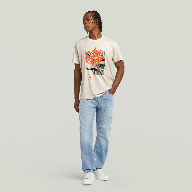 G-STAR® Stairs Graphic Loose T-Shirt White