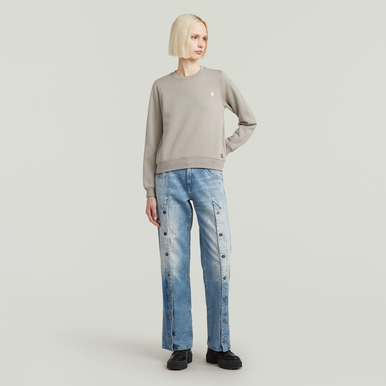 G-STAR® Logo Crew Sweater Grey