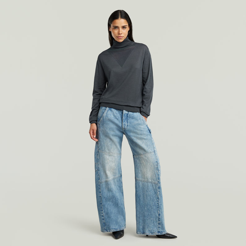 G-STAR® Core Roll Neck Strickpullover Mittelblau