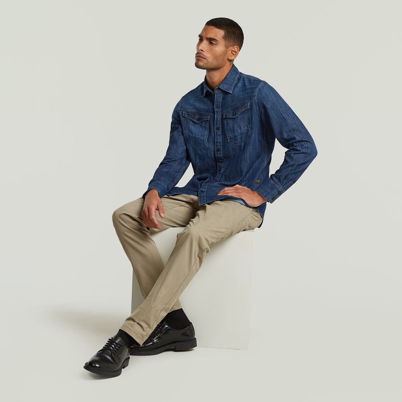 G-STAR® Chemise Arc 3D Slim Bleu foncé