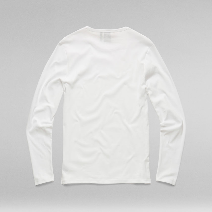 lommelygter ihærdige Gemme Basic Round Neck Long Sleeve T-Shirt | White | G-Star RAW® LU