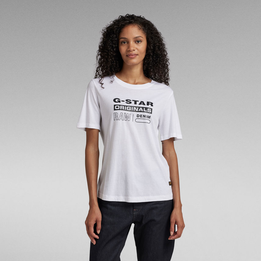 Assimileren kralen gedragen Originals Label Regular T-Shirt | White | G-Star RAW® US