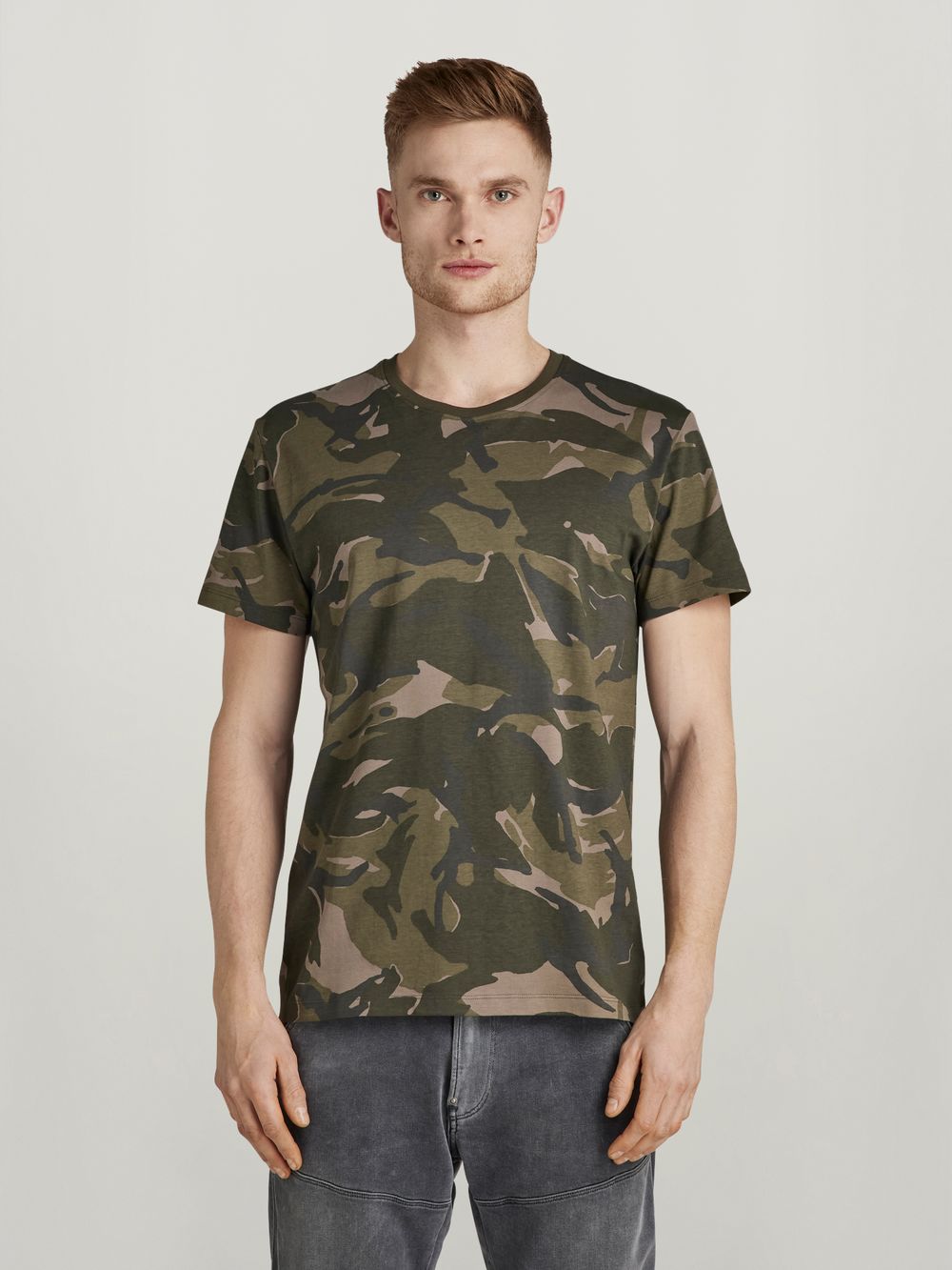 Camo Artwork T Shirt Black G STAR ZA