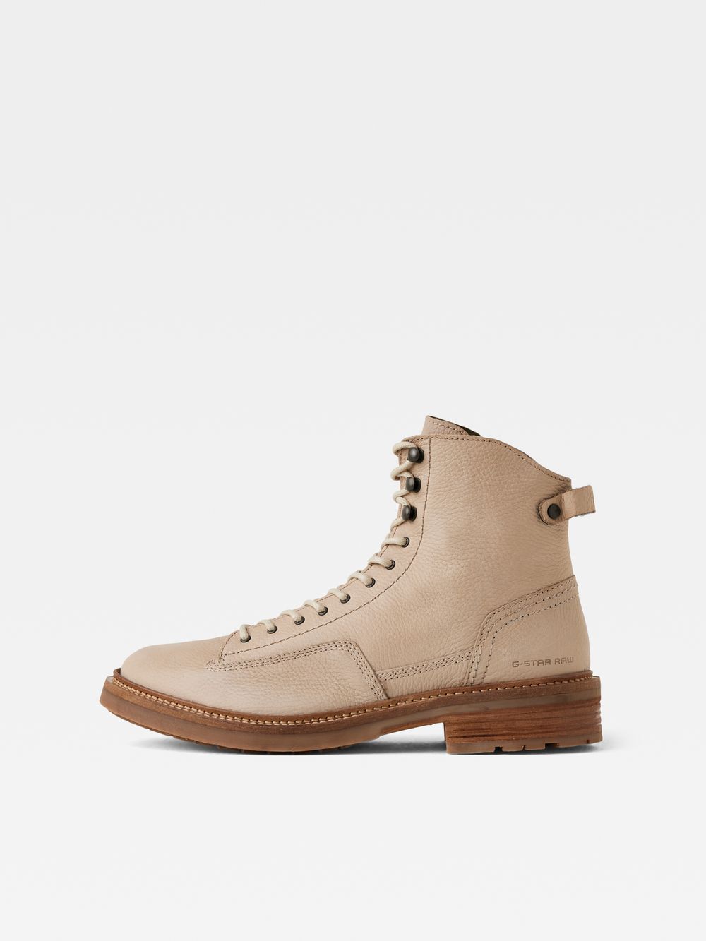 Roofer IV Mid Washed Leather Boots Beige G STAR ZA