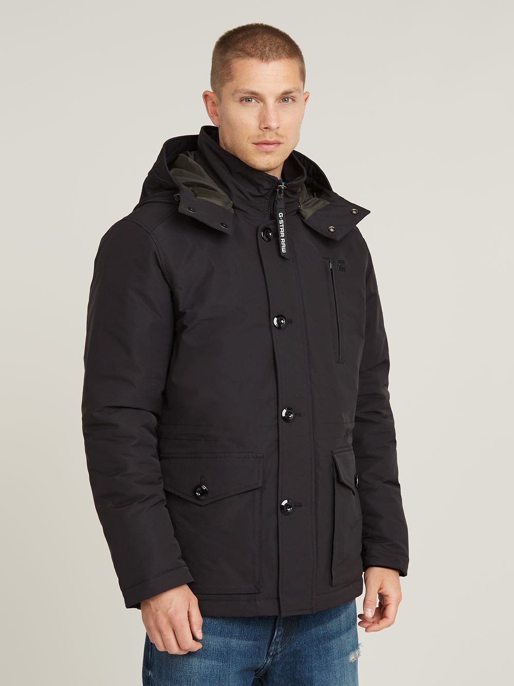 Vodan Padded Hooded Jacket | Black | G-STAR® US