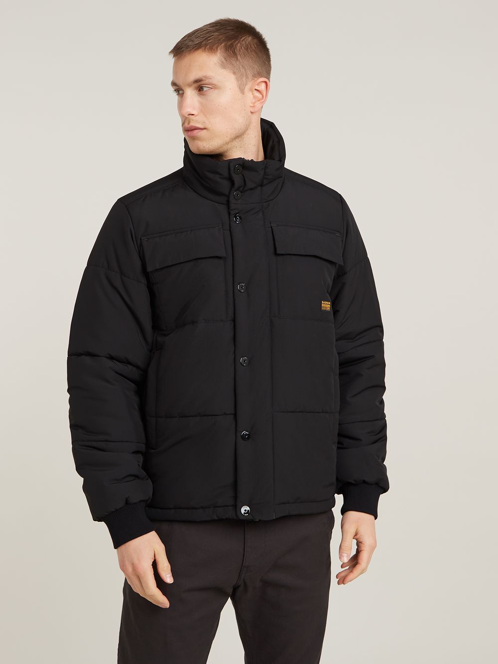 G Star Men s 4 Pocket Quilted Padded Jacket Black S
