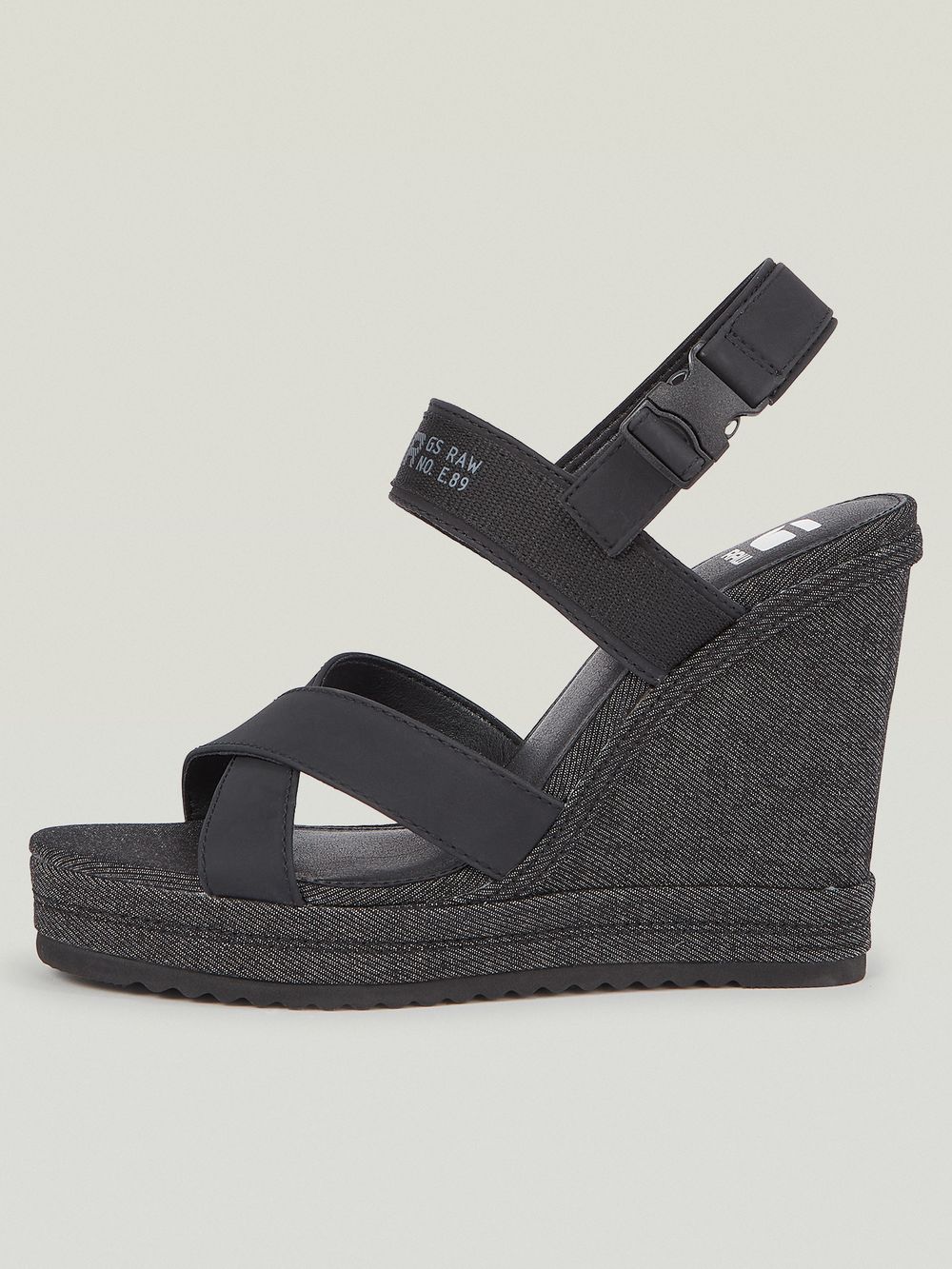Bodana Strap Tonal Wedge Heels Black G STAR SA