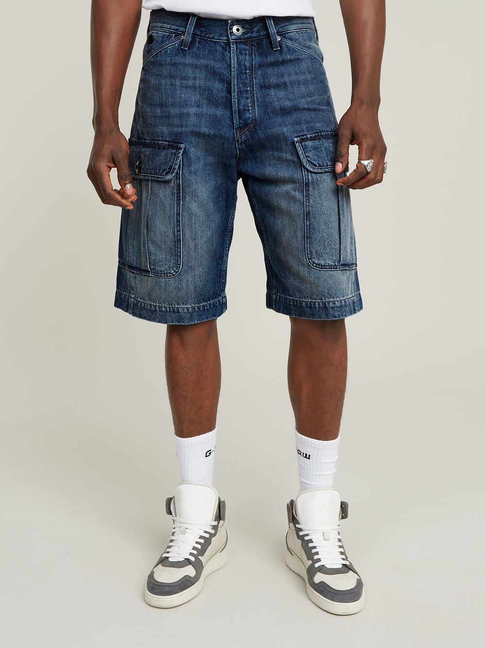 Bend 3D Cargo Shorts | Dark blue | G-STAR® US