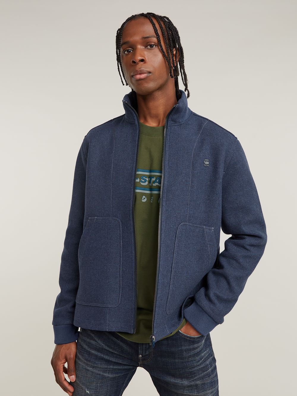 Wool Utility Jacket | Medium blue | G-STAR® US