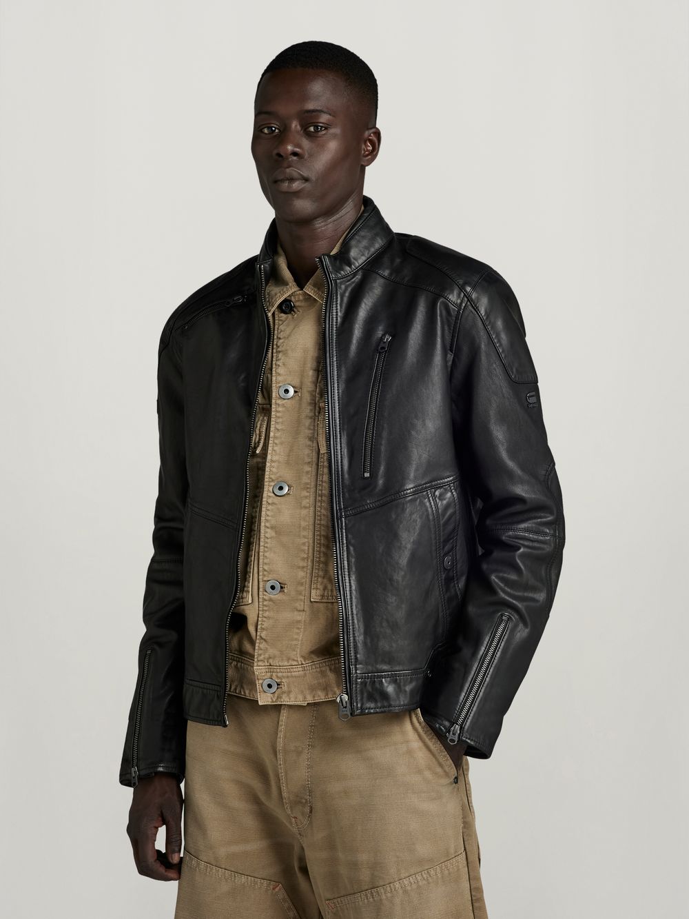 Biker Leather Jacket | Black | G-STAR® US