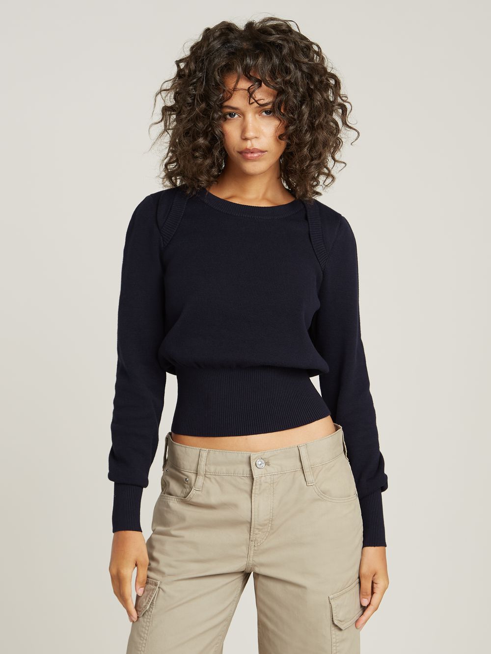 Slim fit black sweater cheap