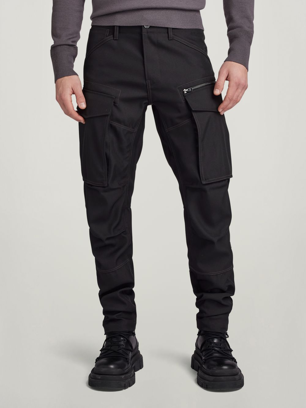 Rovic Zip 3D Regular Tapered Pants Black G STAR AU