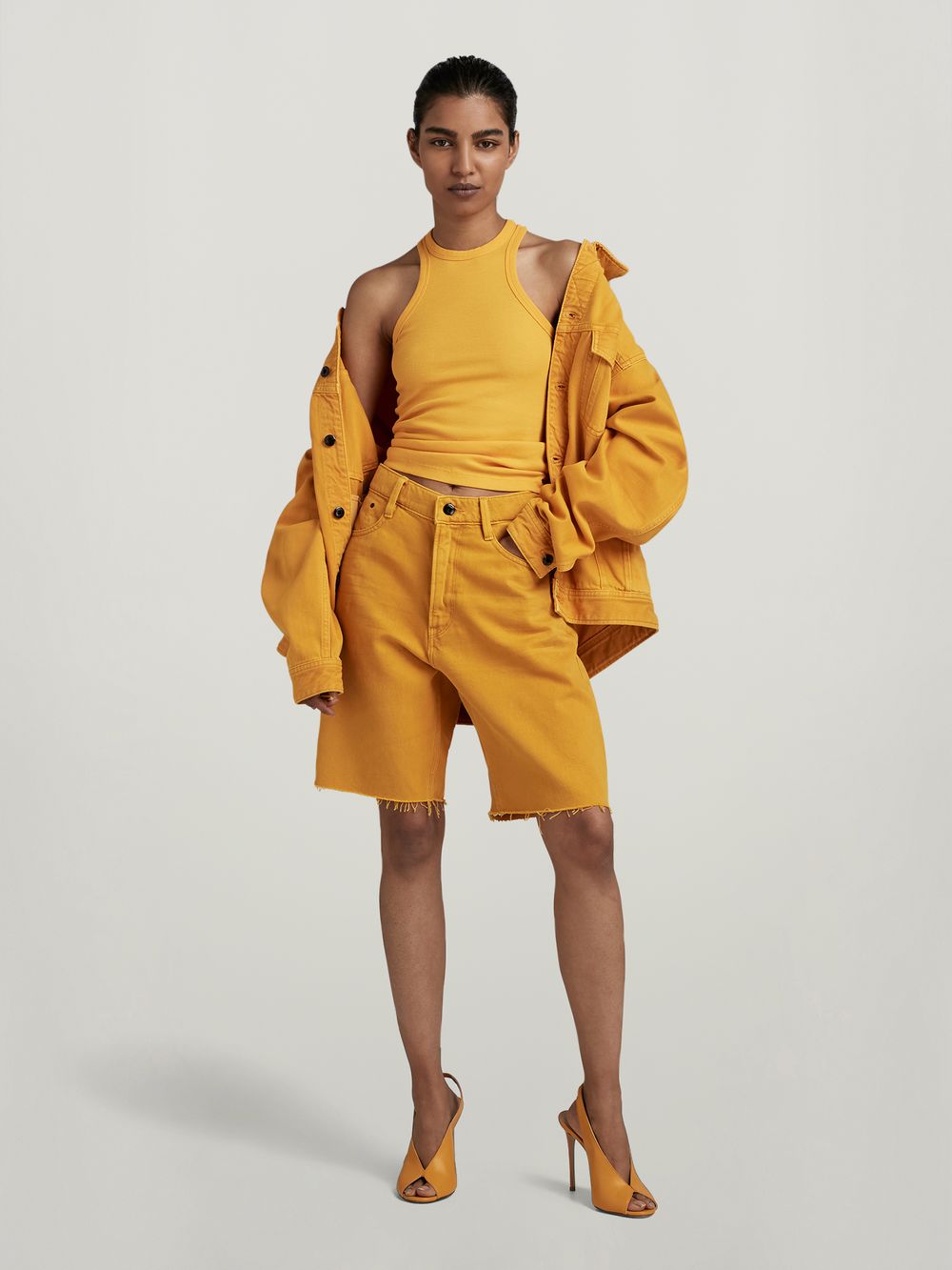 Womens yellow bermuda shorts new arrivals