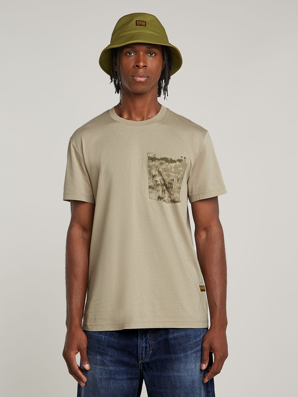 送料込★G-Star★Shadow Woven Camo Pocket 半袖Tシャツ Shadow Woven Camo Pocket T-Shirt | Beige | G-STAR® GR