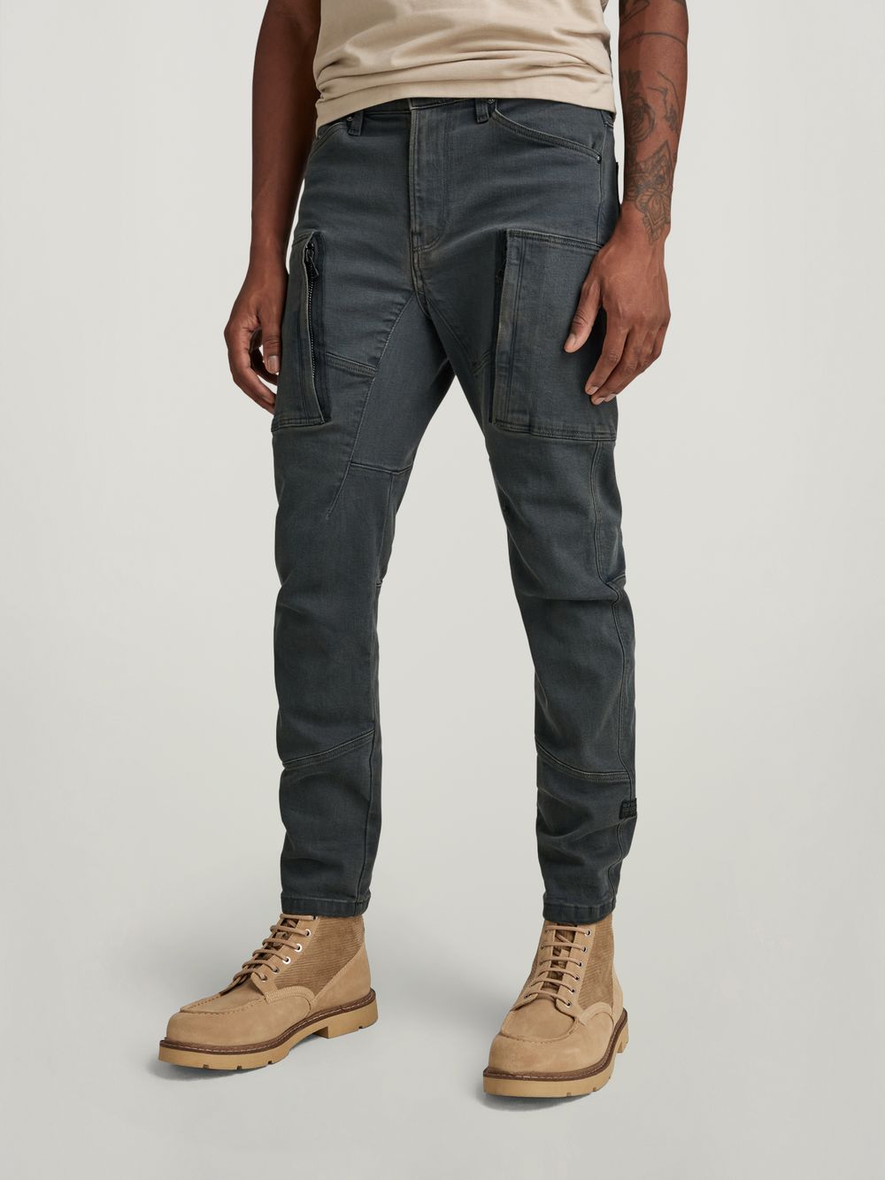 Denim Cargo 3D Skinny Jeans | Grey | G-STAR® US