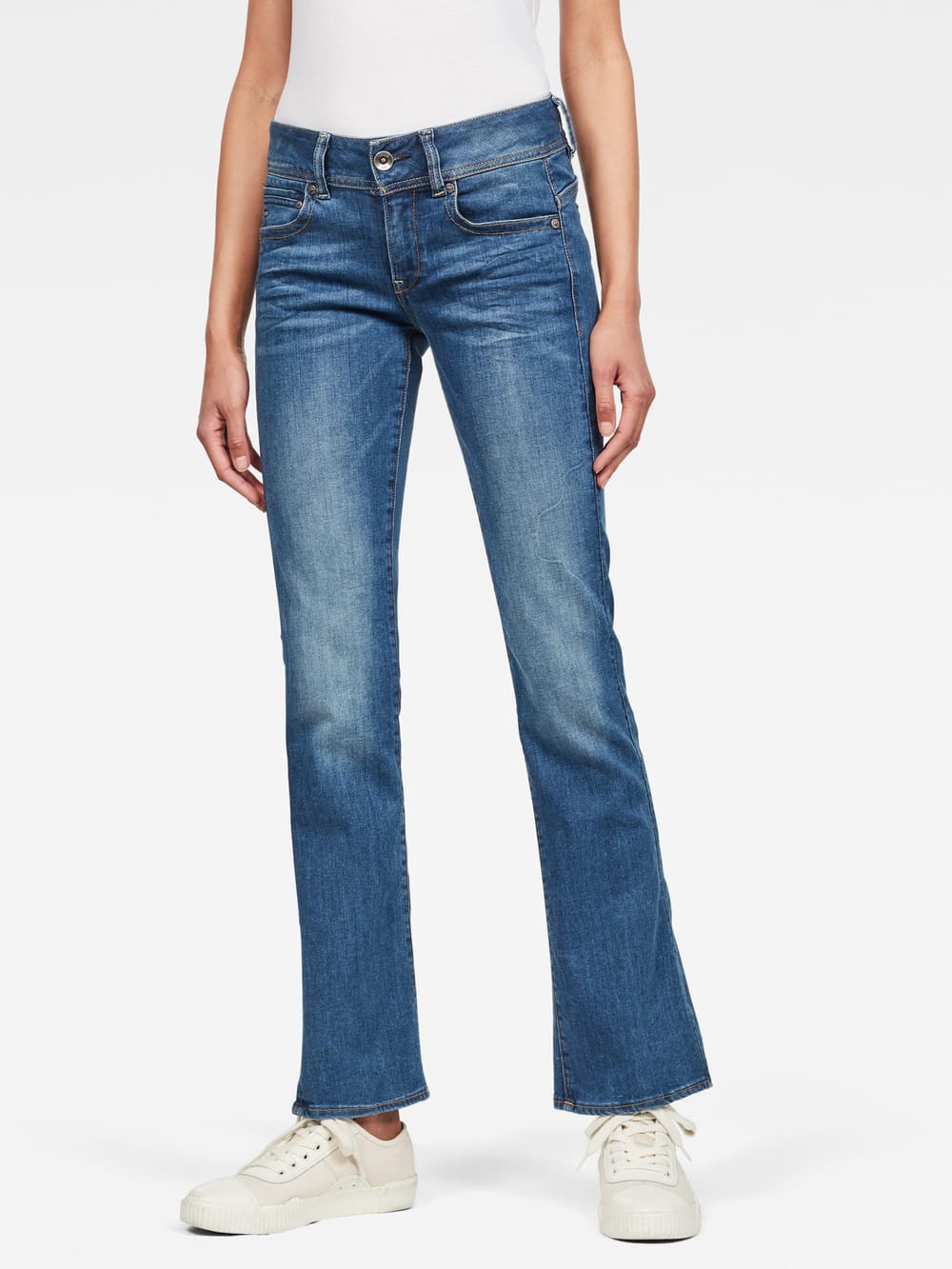 新品⭐️W24⭐️G-STAR RAW MIDGE ZIP MID SKINNY Midge Zip Mid-Waist Skinny Jeans | Dark blue | G-STAR® US