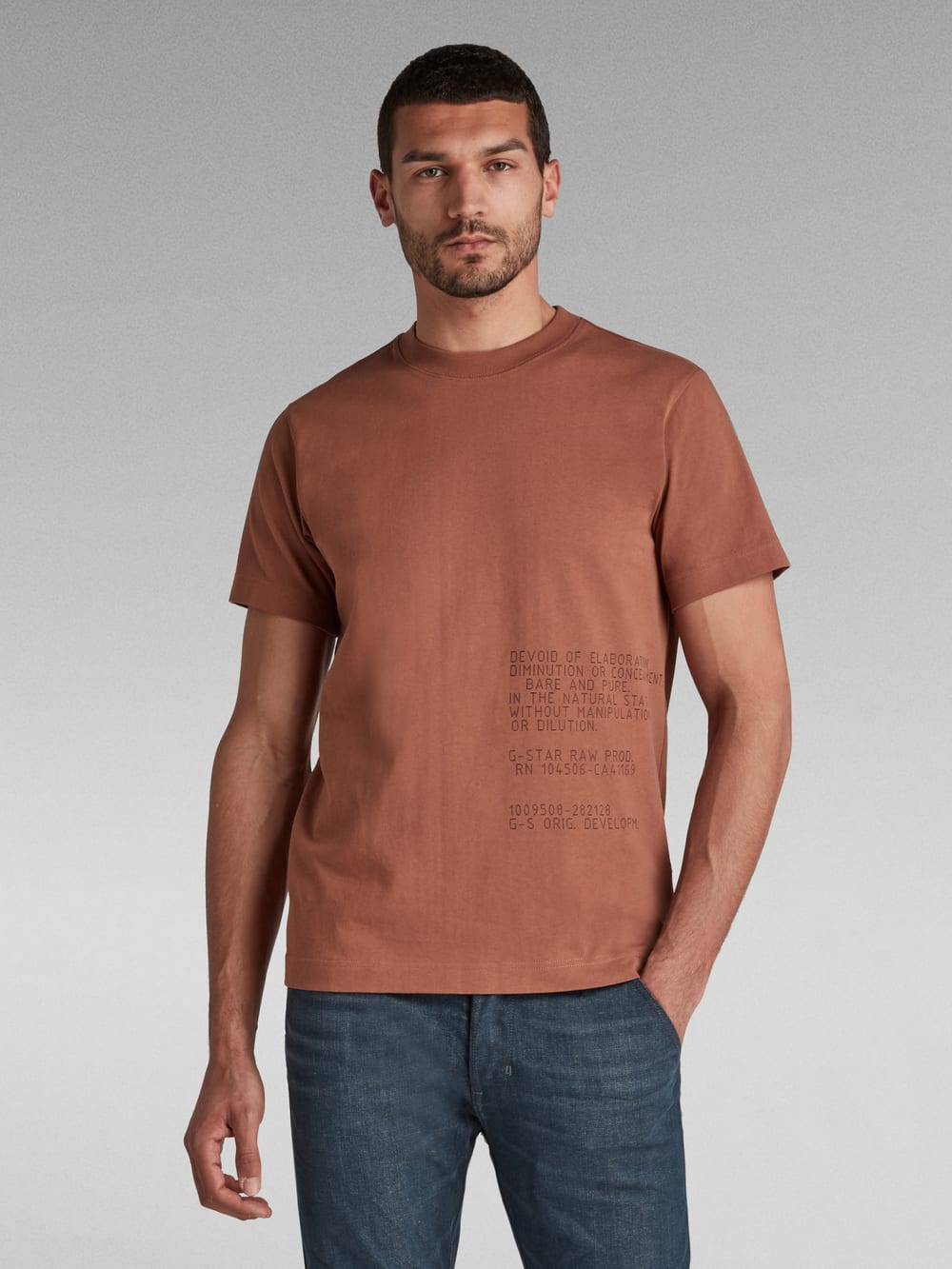Text Back Graphic Overdyed Lash T-Shirt | Red | G-STAR® US