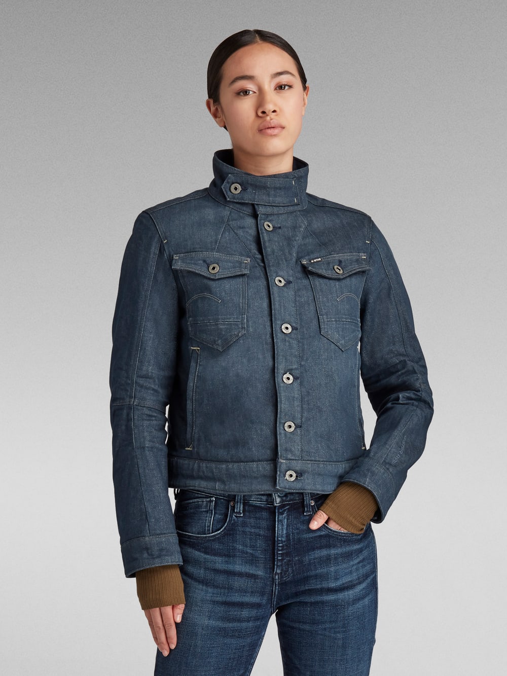G star raw denim jacket womens on sale