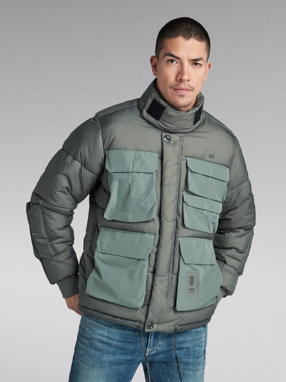 タグ付き・新品 ジースターロゥ LOFTY PUFFER JACKET G-Star Lofty jacket Grey | Dressinn