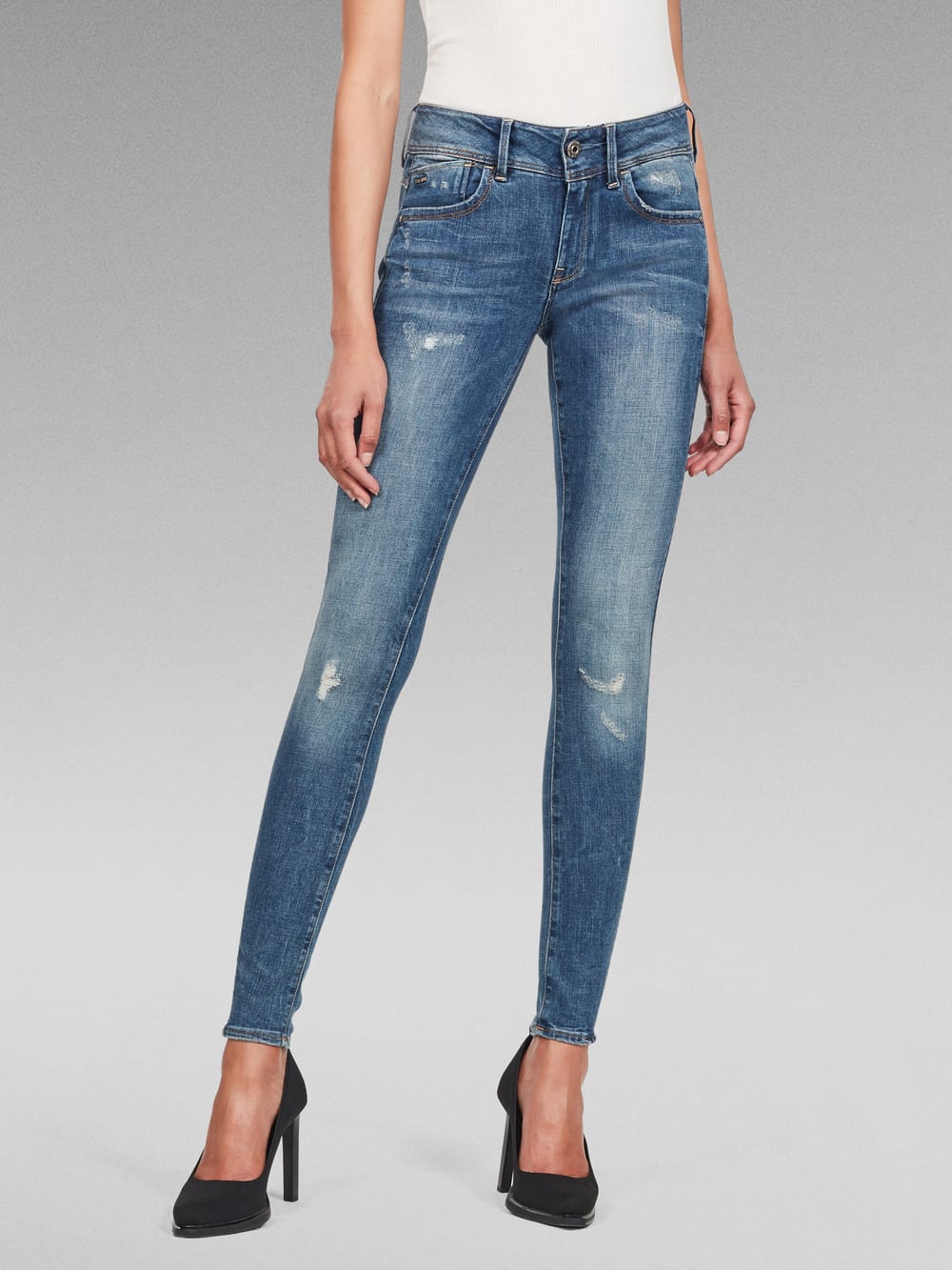Women s Super Skinny Jeans High Rise Mid Rise G Star RAW CA