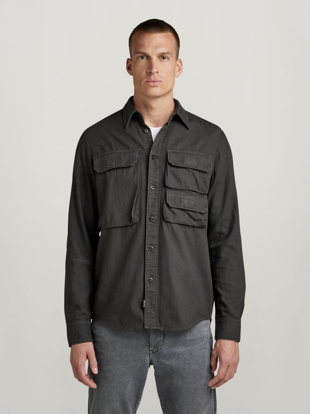 Container Pocket Regular Shirt | Grey | G-STAR® US