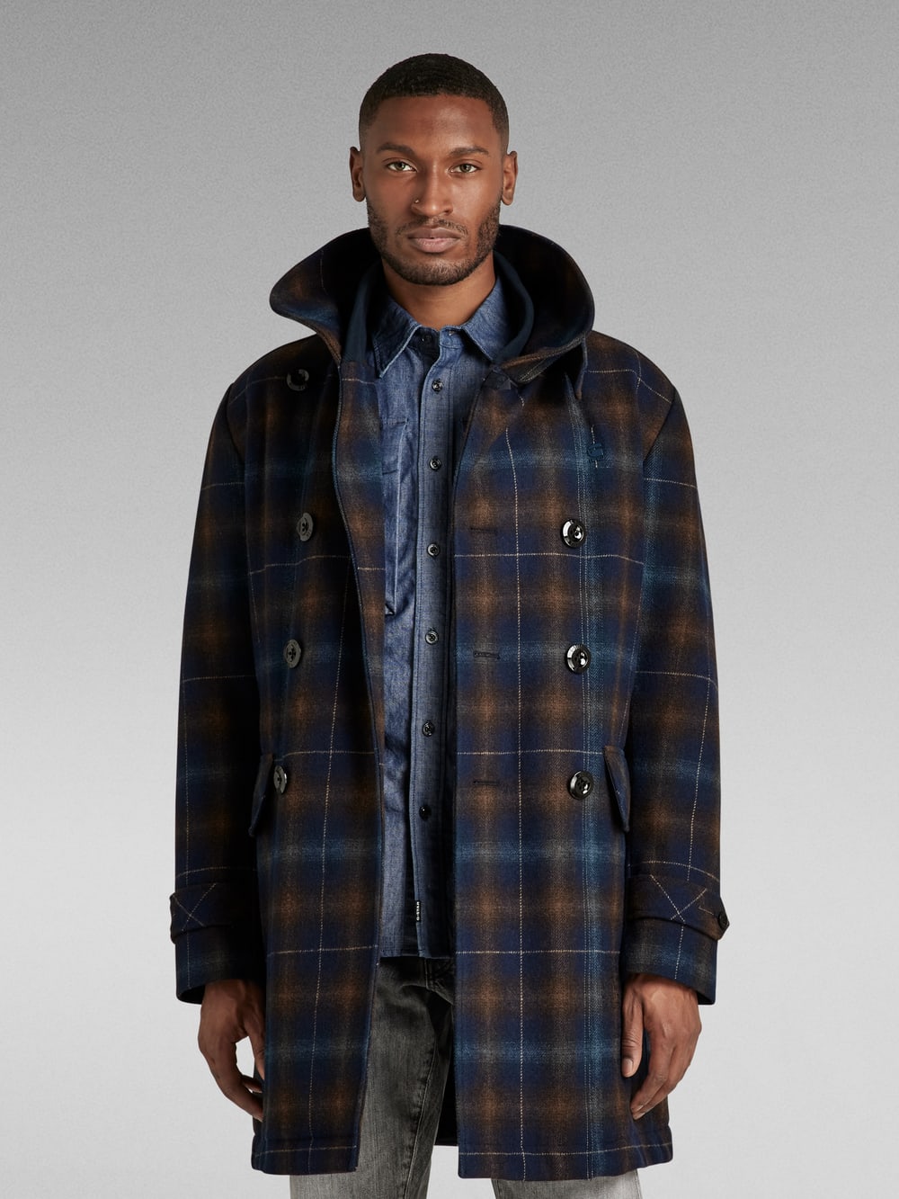 ジャケット・アウター G-STAR RAW Double Breasted Wool Coat Premium Long Oversized Wool Coat | Grey | G-STAR® US