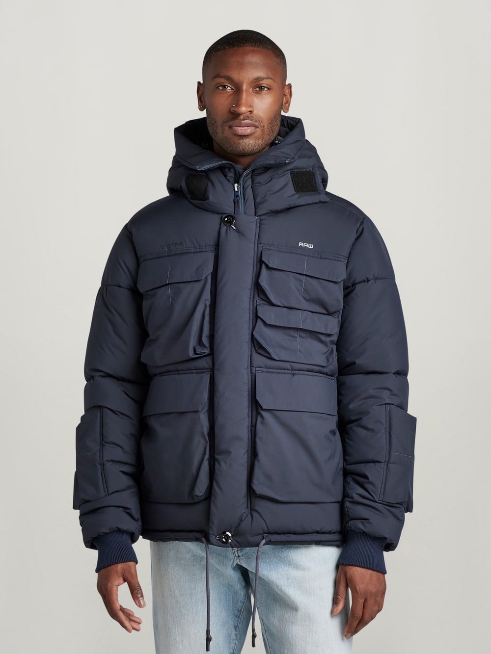 Wet look puffer jacket mens deals